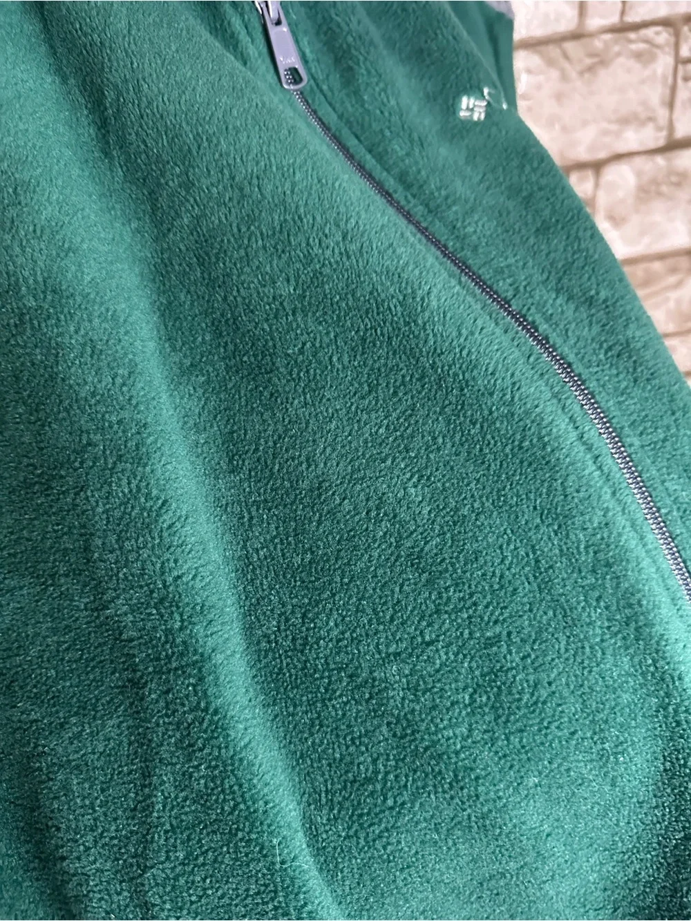 Columbia Forest Green and Gray Fleece Vest Size Large